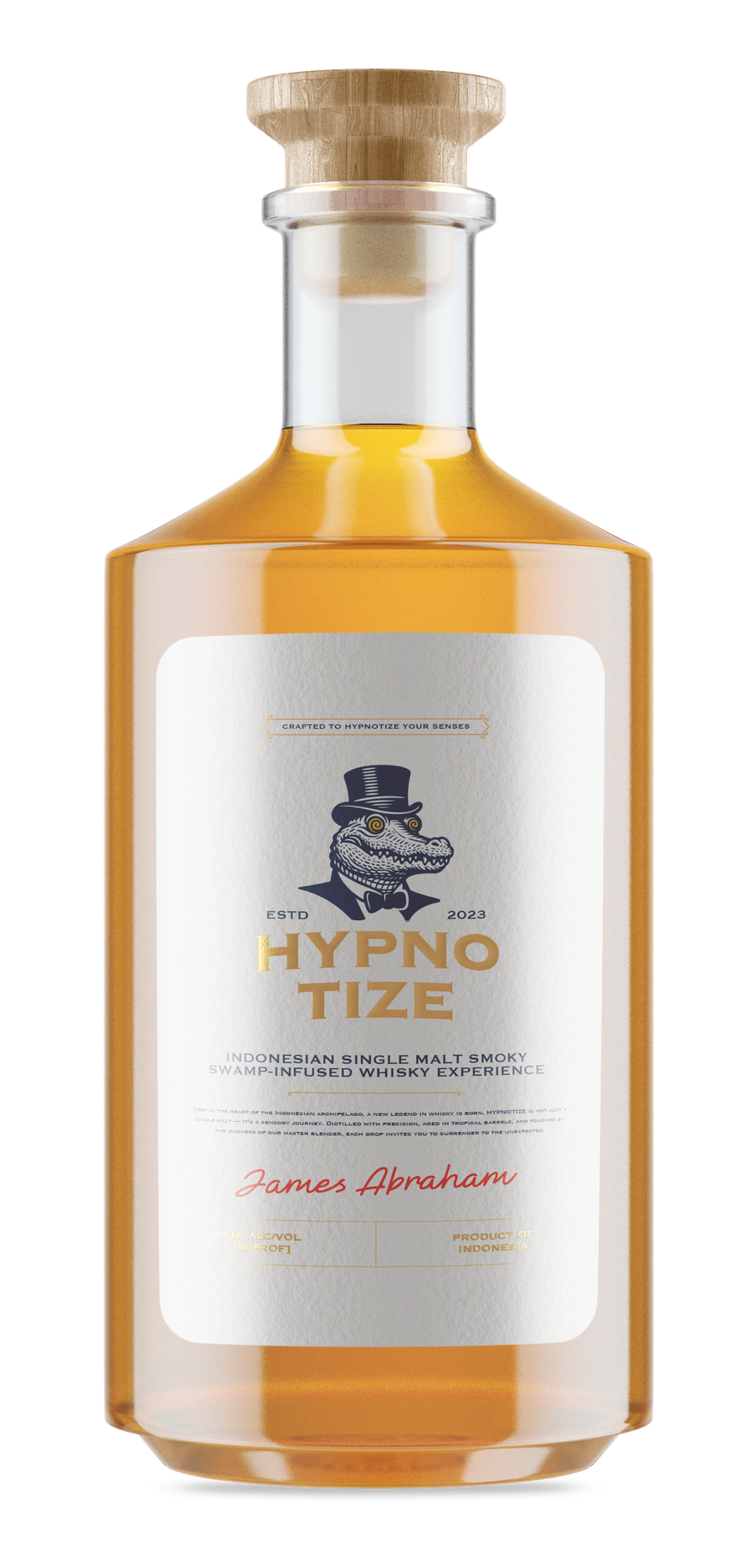 Hypnotize bottle, auto-rotating through characters