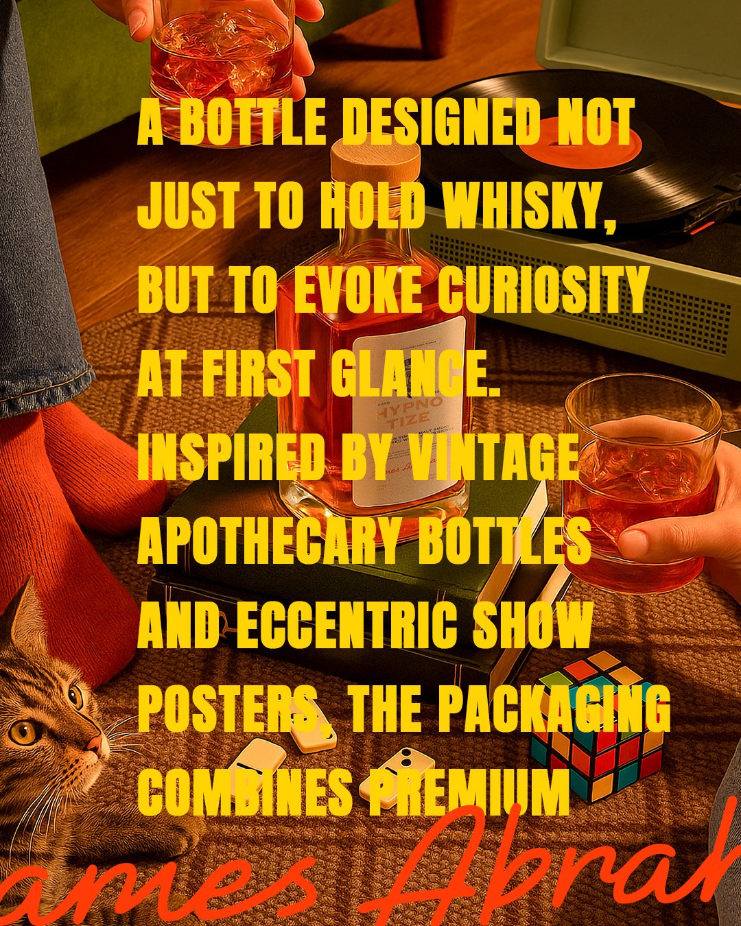 Hypnotize social post: design philosophy quote over a lifestyle photo