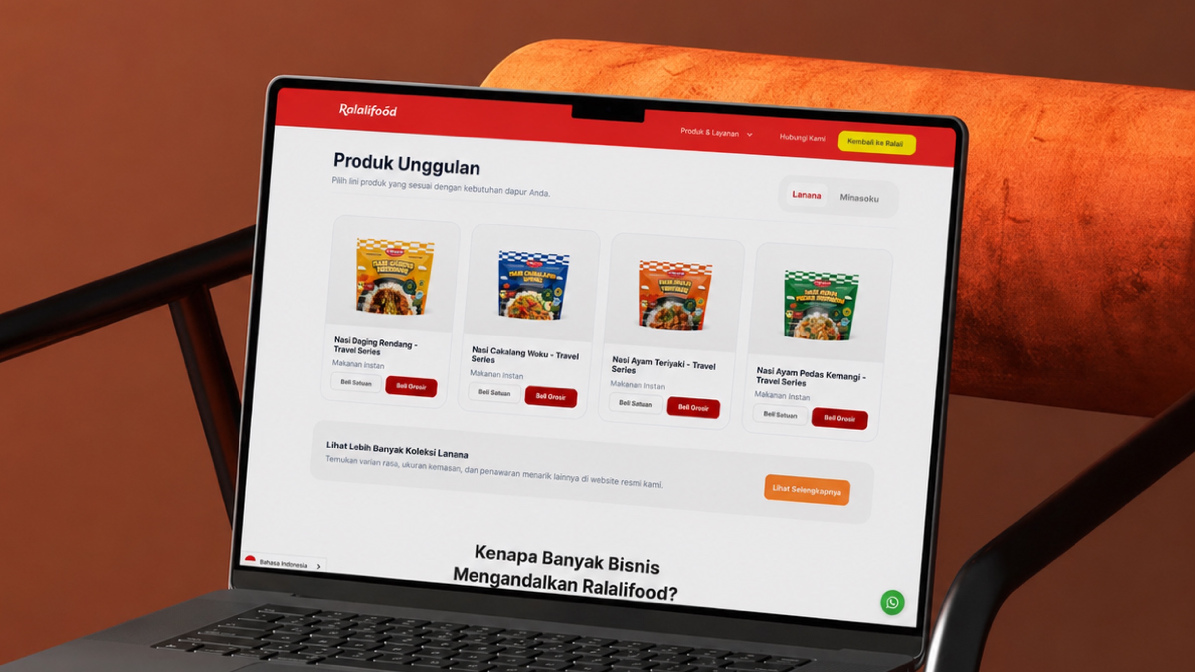 RalaliFood laptop mockup