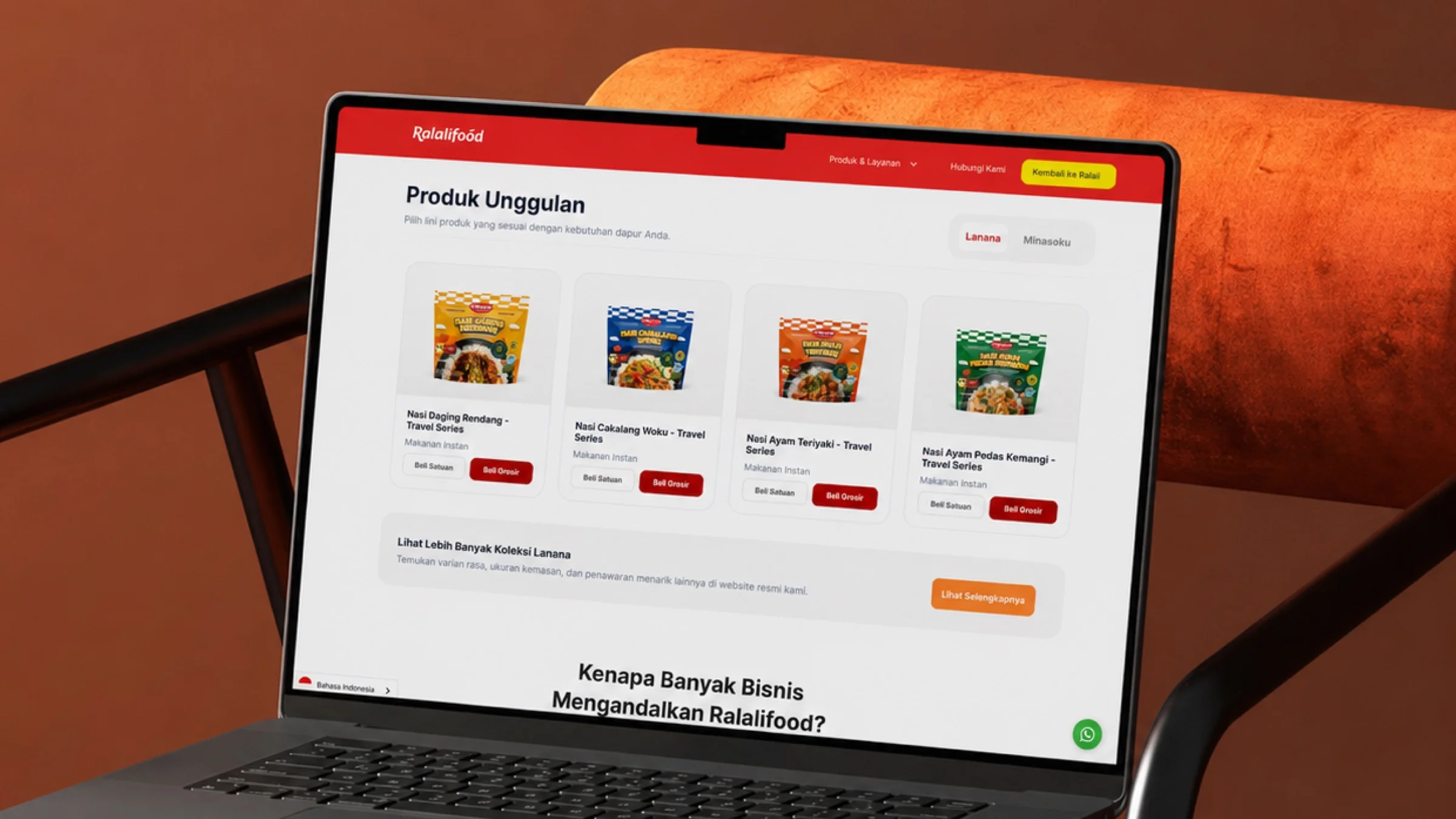 RalaliFood laptop mockup